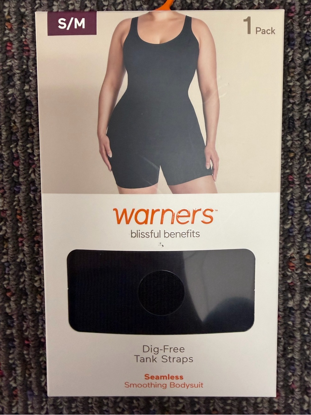 Warners Black Smoothing Bodysuit with Wide Straps